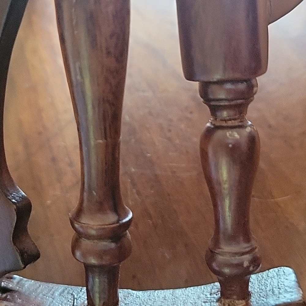 Vtg Solid Cherry Wood Doll Teddy Bear Stuffed Animal Chair - Picture 9 of 10